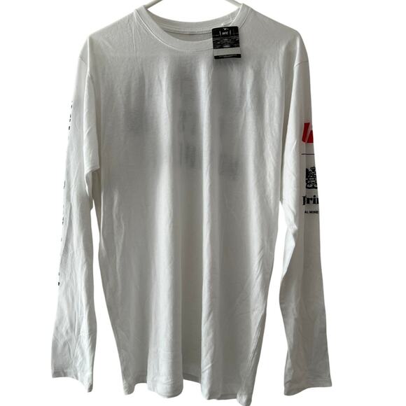 UFC Octagon Obedience Gets You Nowhere Sz L White Long Sleeves T Shirt NWT - Picture 1 of 7